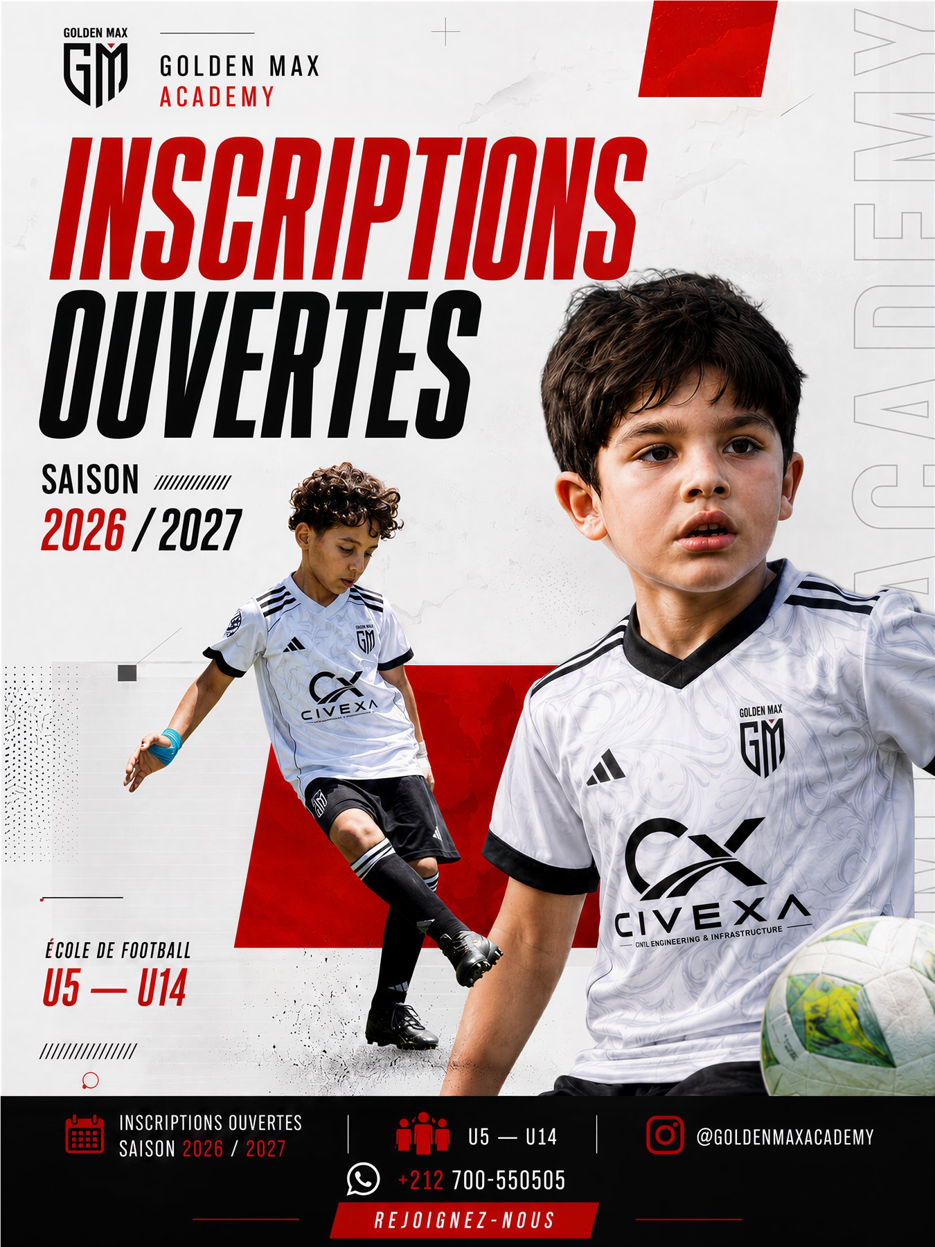 Inscriptions ouvertes Golden Max Academy, saison 2026-2027